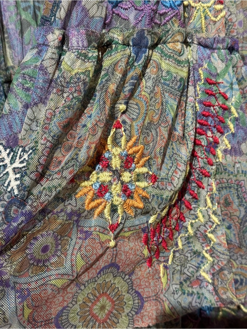 Johnny Was Multi-Colored Embroidered Maxi Dress - Picture 2 of 7
